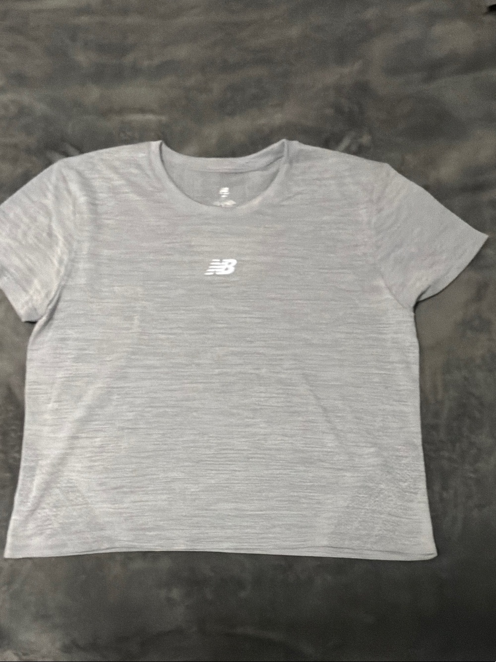 New Balance Light Gray Short Sleeve Women’s Athletic Tee